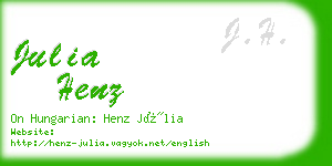 julia henz business card